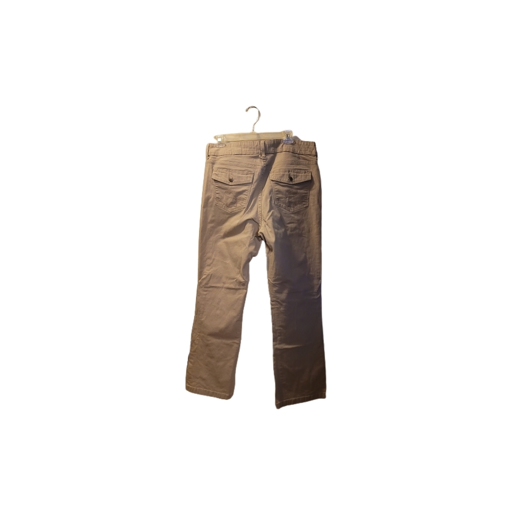 Khaki Lee Rider Mid Rise Cot Spndx 5 Pckt Denim Boot Cut WMNS Jeans SZ 16 - Picture 2 of 8